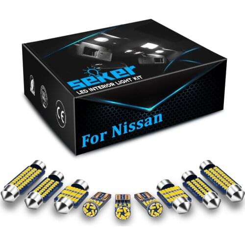 Seker For Nissan X Trail Versa Qashqai Pathfinder Note Leaf Juke 350Z Micra Car Accessories Auto Interior LED Lights Canbus 12V