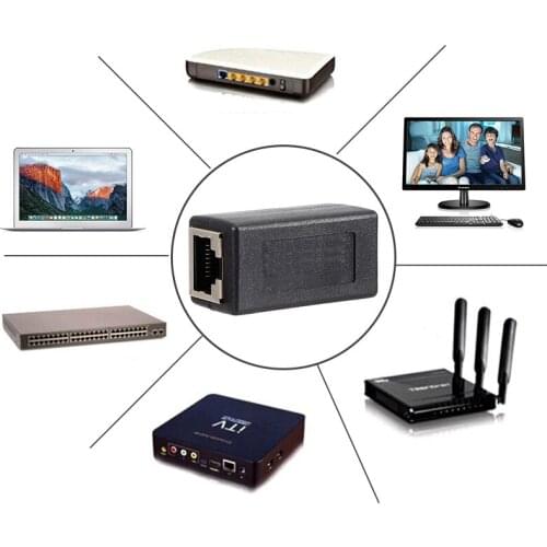 LAN Connector Adapter Coupler Extender Ethernet Cable Female To Female Kabel RJ45 Extender Adapter Cable Extension Converter