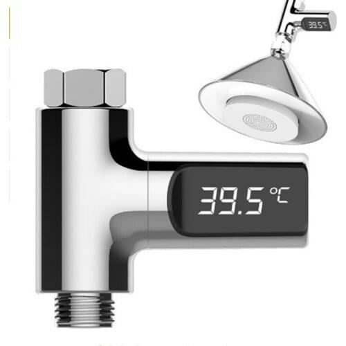 Shower Bath Faucet Water Thermometer With LED Screen 360° Rotating Bathroom Bath Water Thermometer Celsius Shower Thermometer
