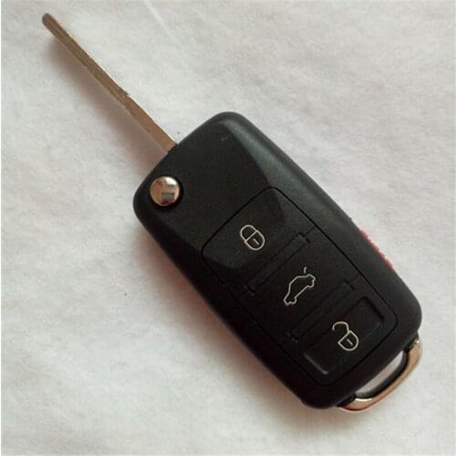 DAKATU Replacement 3+1 4 Buttons Flip Car Key Case Shell Fob For Audi A8 A8L Flip Folding Remote Key Shell Case