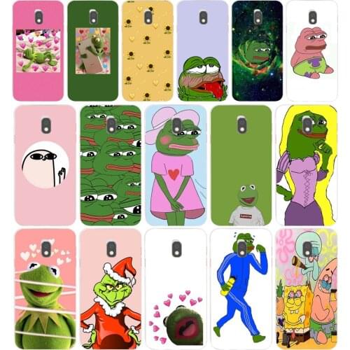 100 Funny Pepe The Frog Happy Cry gift Soft Silicone Tpu Cover phone Case for Samsung Galaxy J2 J4 Prime J6 Plus J7 2016 2017
