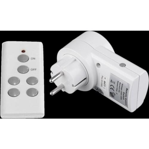 1 Wireless BH9938-1 Remote Control Power Outlet Light Switch Socket 1 Remote EU Plug Newest High Quality