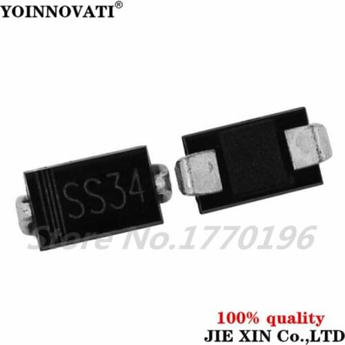 100pcs/lot SS34 DO-214AC 1N5822 SMD Schottky Barrier Diodes Best quality