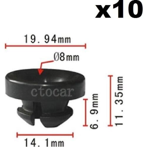 10x Nylon For Honda Civic Hood Prop Rod Grommet Clip 89 - on 91604-SD2-013