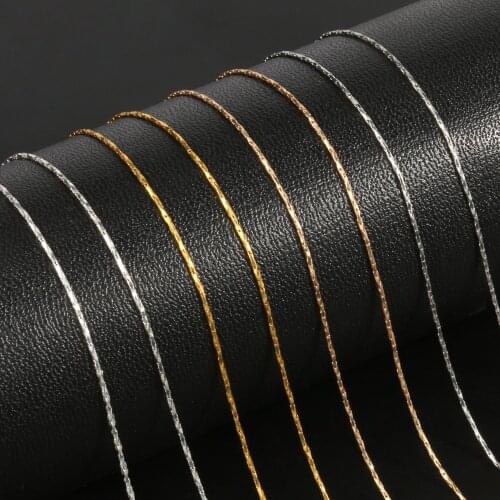 12pcs Silver/Gold Color Rhodium Twisted Chains with Lobster Clasps for Jewelry Making DIY Accessories Supplies Necklace