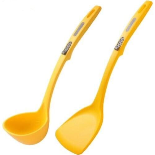 2pcs/lot Food Grade Silicone Baking Tools Shovel Kitchen Soup Spoon Turners Kitchenware Kitchen Utensils Sets XB 030