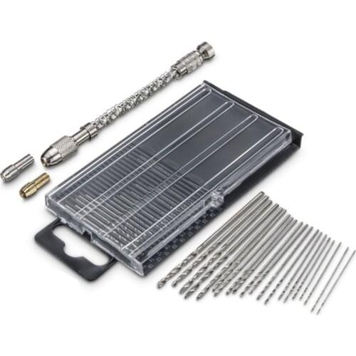 20pcs Micro Twist Drill Bits High Speed Steel Jewelers Sliding Drilling Tool For Hand Watch Repair Tools 0.3-1.6mm