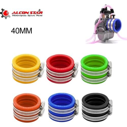 Alconstar- 40mm Motorcycle Carburetor Adapter Intake Pipe For 32 34mm MIKUNI OKO KOSO KEIHIN PWK ATV UTV Dirt Bike Go Kart Buggy