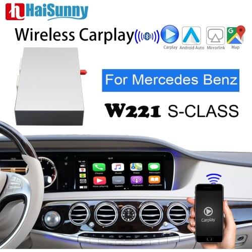 Wireless Carplay For Mercedes w222 W221 S400 S500 Support Smart Media Navigation NTG 4.5 NTG5 System Navi Android Atuo Mirroring