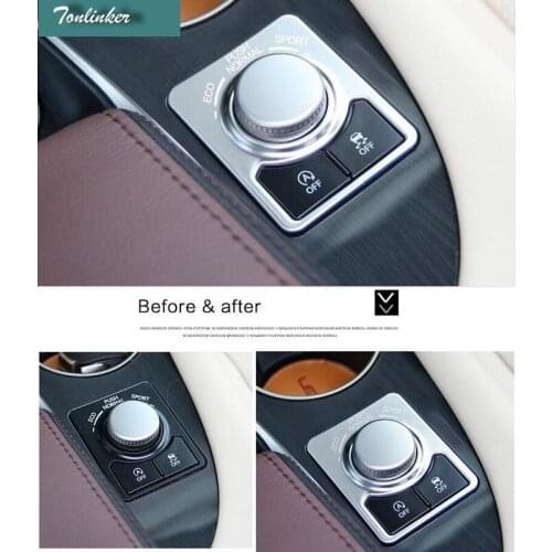 Tonlinker Cover Case Stickers for Lexus RX200t 450h 2016 Accessories 1 PCS Car Styling mode adjust knob panels frame sticker