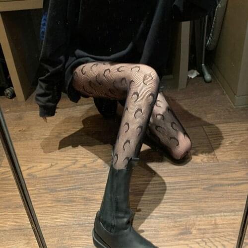 Women Hollow Fishnet Tights Stockings Moon Leopard Spiderweb Pattern Pantyhose F3MD