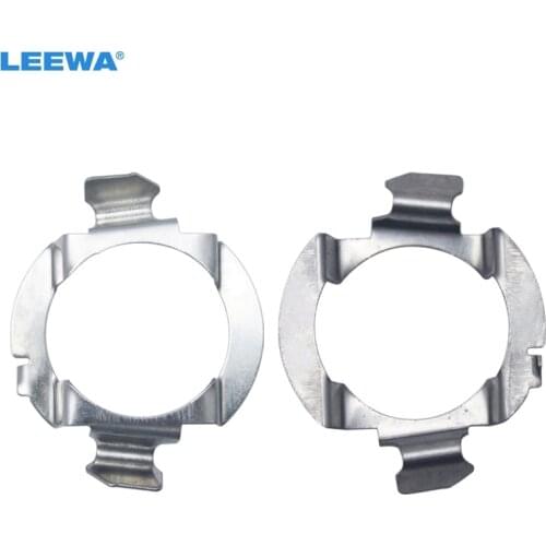 FEELDO 2pcs H7 LED Headlight Lamp Retainers Metal Clip Holder For Audi A3 A4L A6L Q3 Q5 Q7 Sline Buick LED Bulb Base Adapter