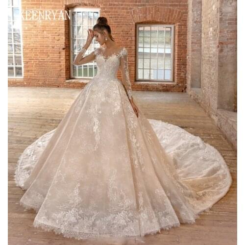 KEENRYAN Long Sleeve Wedding Dresses