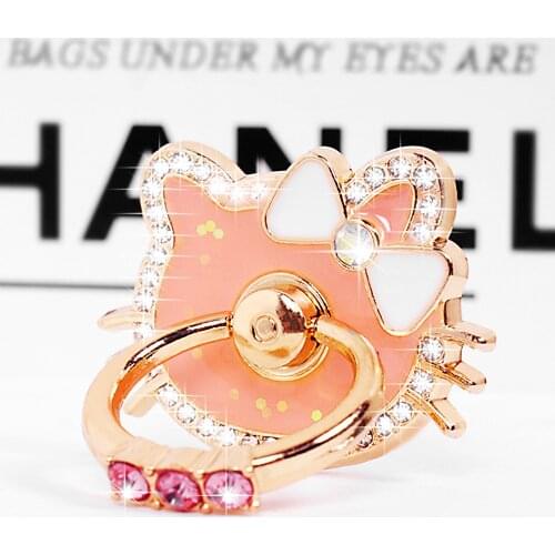 Finger Ring Holder 360 Degree Rotation Metal Ring Bracket For iphone Huawei Xiaomi All Mobile Smart Phone Stand Cute Cat Support