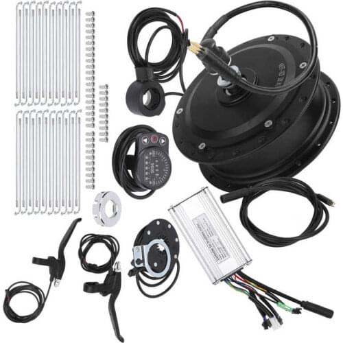 Electric Bicycle Conversion Kit 48V 500W Front/Rear Wheel Hub Motor Set with KT-900S Display Meter for 12G Wheel