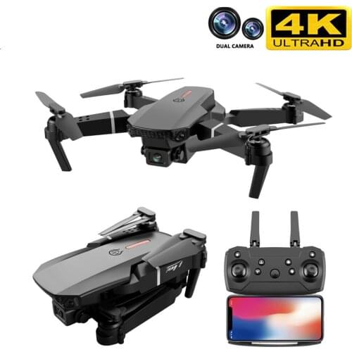 E88 drone 4k HD dual camera visual positioning 1080P WiFi fpv drone height preservation rc quadcopter
