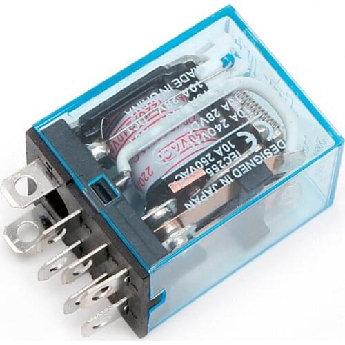 LY2NJ AC 220V Coil 10A 240V Power Relay DPDT Led Lamp 1Pc L15