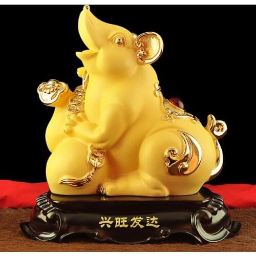Copper Statue Size; 20*16*9CM lassical Sargassum resin animal Recruitment Crafts Gold zodiac Rat Tiger Rabbit Dragon Snake Dog D