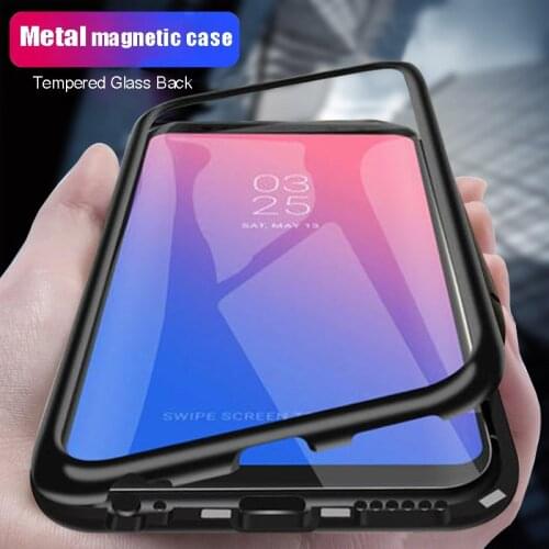 Magnetic Adsorption Metal Phone Cases for Sumsung J6 J8 2018 Plus iPhone X XS XR Cases For Samsung Galaxy J4 J6 Plus Flip