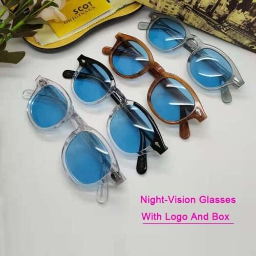 Johnny Depp Night-Vision Glasses Man LEMTOSH Polarized Sunglasses Woman Protective Gears Drivers Sun Glasses Goggles With Box