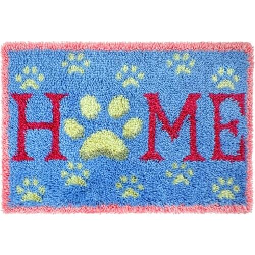 Tapestry Latch Hook Kits With Printed Canvas Home Needlework Latch Hook Kit Unfinished Soft Simple Embroidery Crafts for Adults