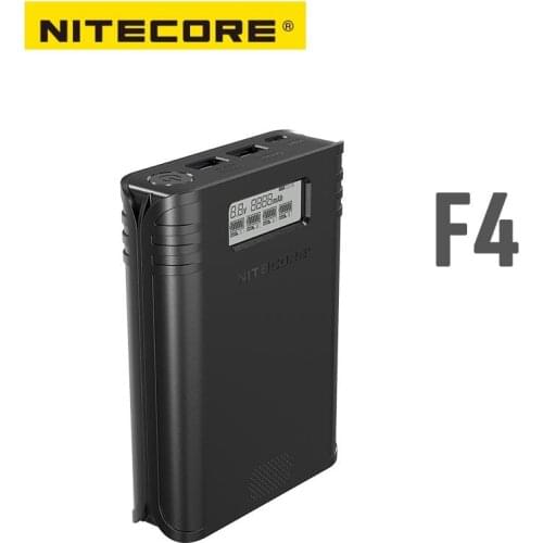 NITECORE F4 Four -slot Flexible power bank Battery charger apply to Li-ion/IMR: 18650