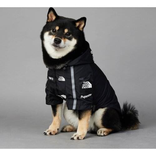 New Dog Black Outdoor Jacket French Bulldog Windbreaker Waterproof Raincoat Clothes Pet Puppy Coat for Small Medium Dogs TPC32