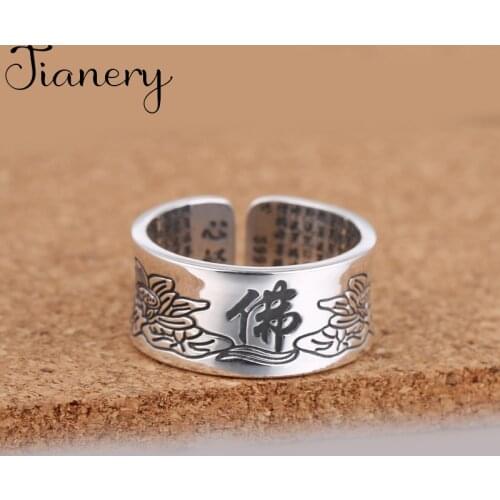 New Charming Buddhism Finger Ring for Women Vintage Boho Knuckle Party Rings Gothic Punk Jewelry Gifts for Girls 2020