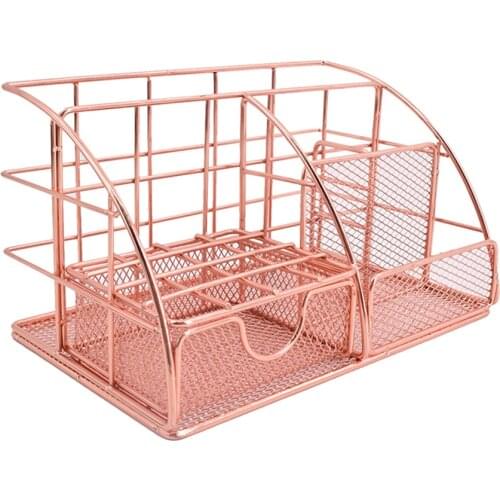 Office Desktop Stationery Holder Storage Rack Multi-grids Sundries Organizer Container Stand Pencil Pen Holder Student Supplies