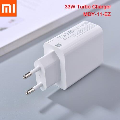 MDY-11-EZ Turbo Charger Original Xiaomi Fast Charging Adapter 33W Power EU Plug For MI 11 Ultra 10 10T 9 Pro Redmi K40 Note 9 S