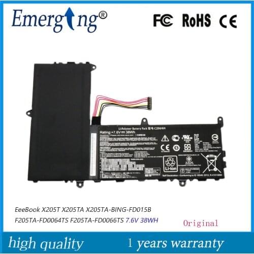 7.6V 38WH Original Laptop Battery C21N1414 For ASUS EeeBook X205T X205TA X205TA-BING-FD015B F205TA-FD0064TS F205TA-FD0066TS
