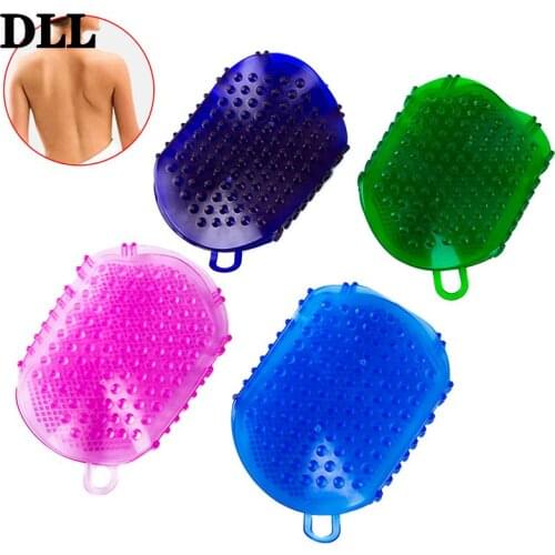 Exfoliating Gloves Silicone Massage Scrub Gloves The Bath Body Brush Peeling Silicone Bath Scrubber Soft Body Bath Brush 1Pcs