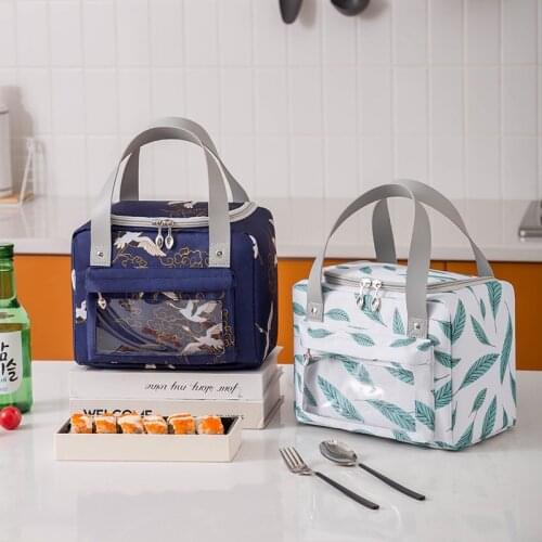 Portable Lunch Thermal Insulated Lunch Box Outdoor camping picnic bag Food Storage Bags Handbag Bento Pouch Dinner Container