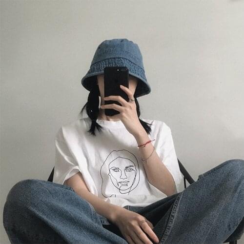 Tushu/But Time ~ Versatile Wash Cowboy Fisherman Hat Womens Summer Vintage Vitage Korean Fashion Basin Hat Bonnet Hats