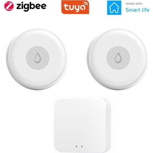 NEW ZigBee Smart Water Leakage Sensor Alarm for Tuya APP Building Automation,Compatible with Alexa Google Home,Need Gateway
