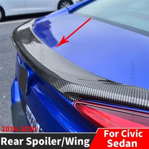 Roof Rear Spoiler Wing Air Deflector Diffuser Decoration Tuning Accessories Trim For Honda Civic Sedan 2016 2017 2018 2019 2020