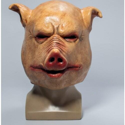 Cosplay Halloween Mask Cross Animal Head Cover Funny Props anonymous mask Border New Pig Head Mask