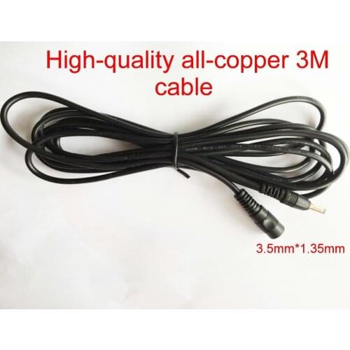 100pcs High-quality all-copper DC Power Female to Male Plug Cable adapter DC extension cord 3M 3 Meter 10FT 3.5mm x1.35mm Free