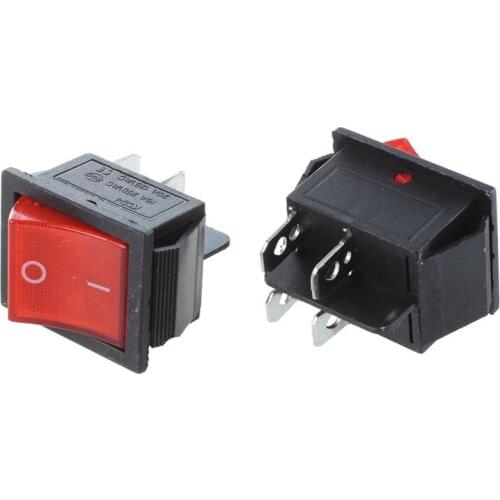 2 Pcs KCD4 DPST ON-OFF 4 Pin Rocker Boat Switch 15A/20A AC 250V/125V