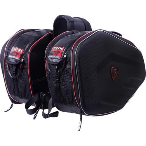 2pcs Side Saddle Bags Package Motorcycle Helmet Trunk Luggage Pannier Bag