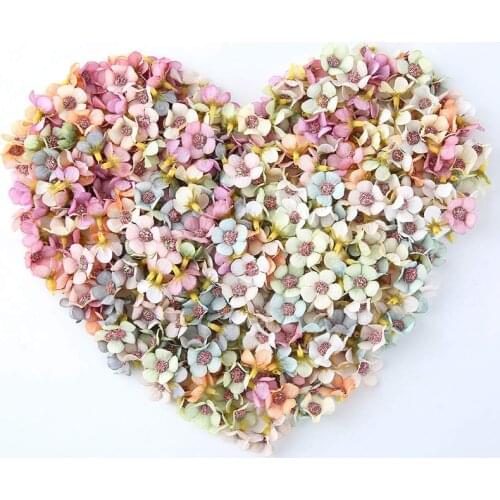 50Pcs Multicolor Daisy Flower Heads Mini Silk Artificial Flowers for Wreath Scrapbooking Home Wedding Decoration Christmas Decor