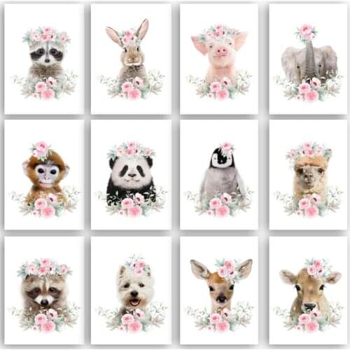 5D DIY Diamond Painting Full Square/Round Drill Animal Rhinestones Pictures Diamond Embroidery Flower Cross Stitch Mosaic Gift