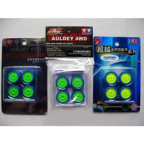 8Pcs Flying Dragon Complex Wheels 18019/All-inclusive Plastic Tires Ultra Narrow 17114 for MINI 4WD Unlimited Racing Track Car