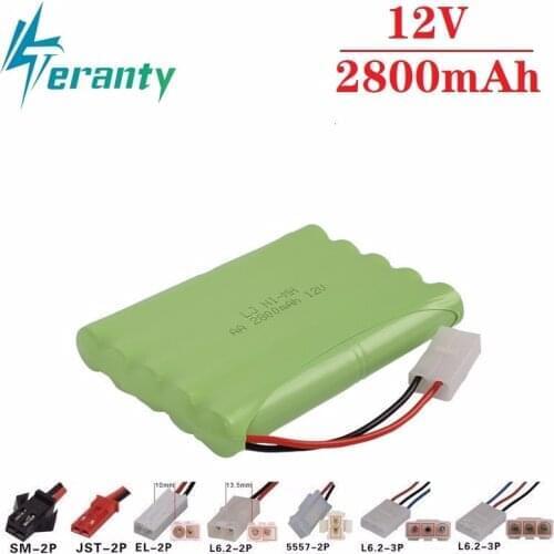 Upgrade 12v 2800mah NiMH Battery For Rc Toys Cars Tanks Trucks Robots Guns Boats AA Ni-MH 12v Rechargeable Battery Pack 1pcs
