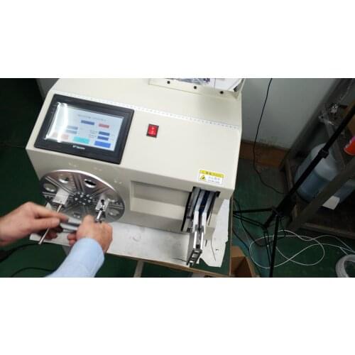 Automatic String rope cord electric wire cable coiling winding loop tie wire machine cable tie making machine