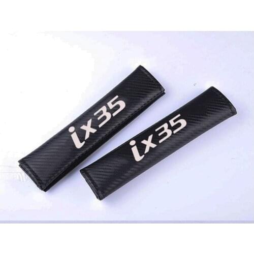 PU Carbon fiber Car Seat Belt Shoulders Pads Covers goods Safety Shoulder Protection for Hyundai Ix35