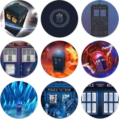Dr Doctor Who Police Call Box Brooch Pin Cosplay Badge Accessories For Clothes Backpack Decoration Gift 58mm