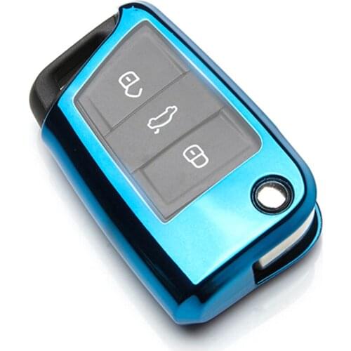 Fashion TPU Car Key Cover Case For Skoda Octavia Rapid Yeti Fabia Superb Kodiaq Key Shell Holder Anti-scratch Key Cover