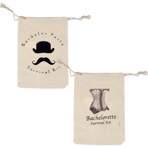 Bachelorette hen Party bridal shower Wedding bride to be Bridesmaid groom Groomsman Recovery Survival Kit gift Bag decoration