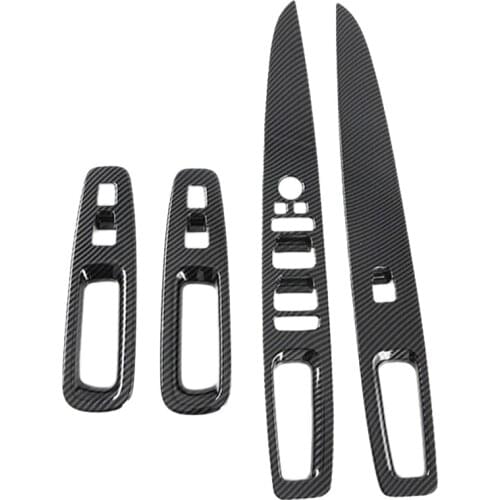 For Hyundai Elantra 2021 Left Hand Drive 4PCS Car Door Window Lift Switch Buttons Cover Molding ABS